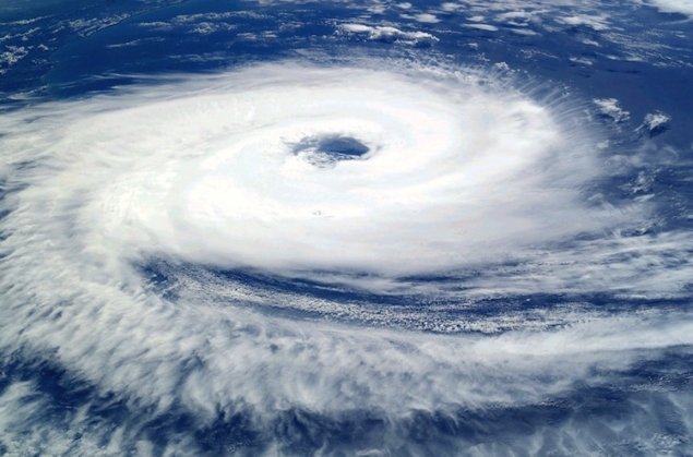 A cyclone weather system viewed from space: another 2D vortex. Courtesy: Pixabay